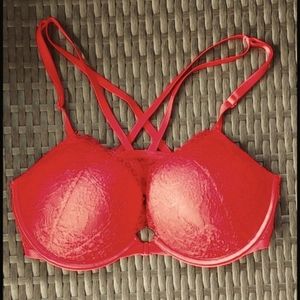 Victorias Secret 34C red push up bra